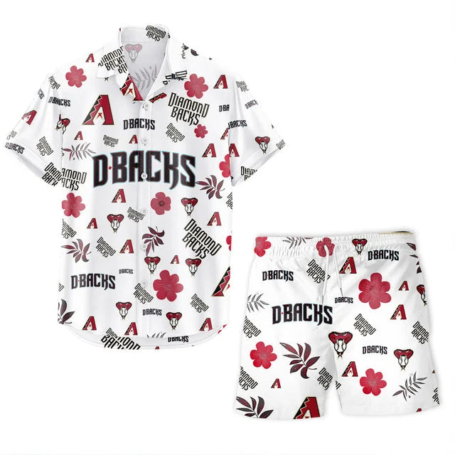 LIMITED EDITION - NEW CUSTOMIZED MLB07 ADS ARIZONA DIAMONDBACKS UNISEX HAWAIIAN SHIRT & SHORTS SET