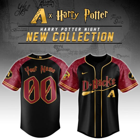 LIMITED EDITION - NEW CUSTOMIZED MLB07 ADS ARIZONA DIAMONDBACKS x HARRY POTTER BASEBALL JERSEY