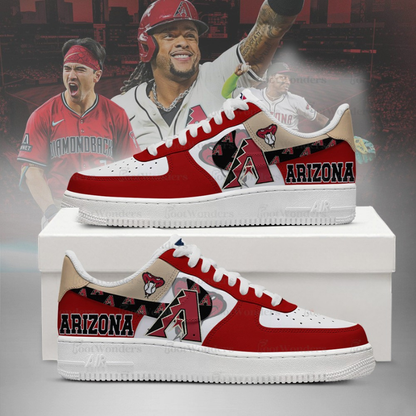 LIMITED EDITION - NEW CUSTOMIZED MLB07 AZ DIAMONDBACKS AF1 SHOES