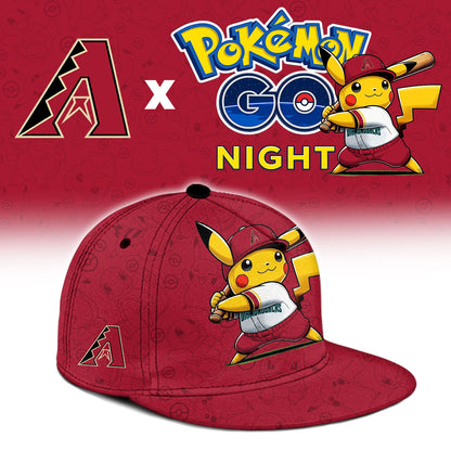 LIMITED EDITION - NEW CUSTOMIZED MLB07 ADS ARIZONA DIAMONDBACKS x POKEMON BASEBALL JERSEY & CAP