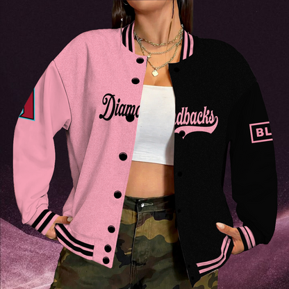 LIMITED EDITION - NEW CUSTOMIZEDMLB07 ADS ARIZONA DIAMONDBACKS SATIN VARSITY & BASEBALL JACKET