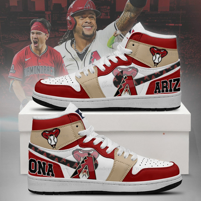 LIMITED EDITION - NEW CUSTOMIZED MLB07 ADS ARIZONA DIAMONDBACKS AIR JORDAN SNEAKERS