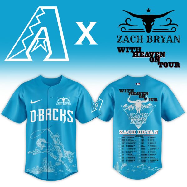 LIMITED EDITION - NEW CUSTOMIZED MLB07 ADS ARIZONA DIAMONDBACKS x ZACH BRYAN BASEBALL JERSEY & CAP