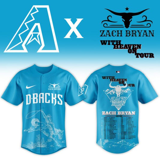 LIMITED EDITION - NEW CUSTOMIZED MLB07 ADS ARIZONA DIAMONDBACKS x ZACH BRYAN BASEBALL JERSEY & CAP