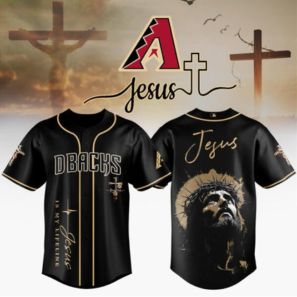 LIMITED EDITION - NEW CUSTOMIZED MLB07 ADS ARIZONA DIAMONDBACKS x JESUS CHRIST JERSEY