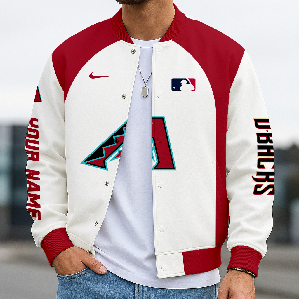 LIMITED EDITION - NEW CUSTOMIZED MLB07 ADS ARIZONA DIAMONDBACKS BASEBALL JACKET, SATIN VARSITY JACKET