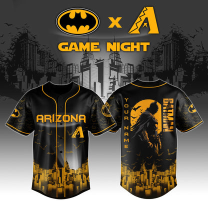 LIMITED EDITION - NEW CUSTOMIZED MLB07 AZ DIAMONDBACKS x BATMAN BASEBALL JERSEY