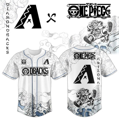 LIMITED EDITION - NEW CUSTOMIZED MLB07 ADS ARIZONA DIAMONDBACKS x ONE PIECE BASEBALL JERSEY & CAP