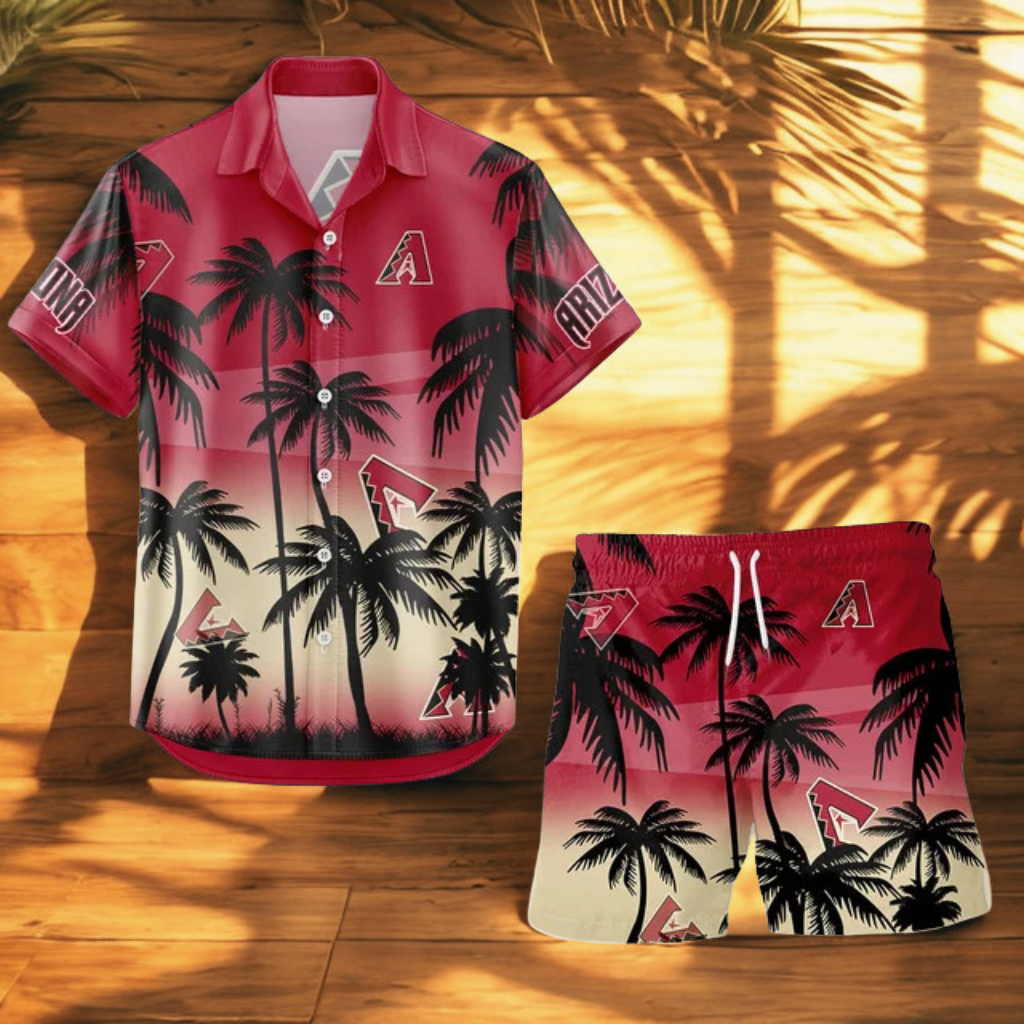LIMITED EDITION - NEW CUSTOMIZED MLB07 ADS ARIZONA DIAMONDBACKS UNISEX HAWAIIAN SHIRT & SHORTS SET