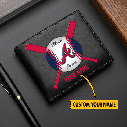 LIMITED EDITION - NEW CUSTOMIZED MLB09 ABS ATLANTA BRAVES LEATHER WALLET