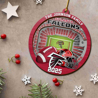 LIMITED EDITION - NEW CUSTOMIZED NFL18 ATF ATLANTA FALCONS ORNAMENT