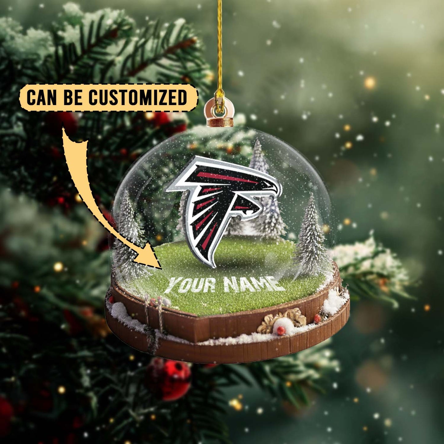 LIMITED EDITION - NEW CUSTOMIZED NFL18 ATF ATLANTA FALCONS ACRYLIC ORNAMENT