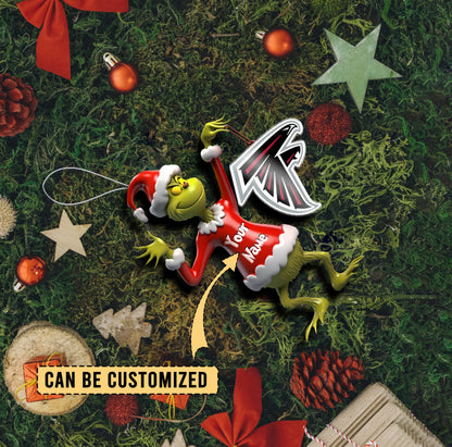 LIMITED EDITION - NEW CUSTOMIZED NFL18 ATF ATLANTA FALCONS THE GRINCH ACRYLIC ORNAMENT
