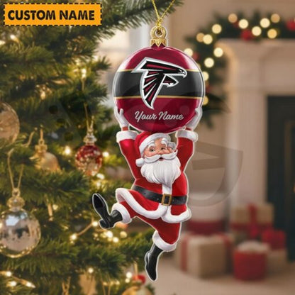 LIMITED EDITION - NEW CUSTOMIZED NFL18 ATF ATLANTA FALCONS CHRISTMAS ACRYLIC ORNAMENT