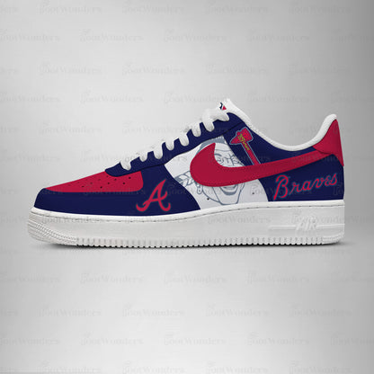 LIMITED EDITION - NEW CUSTOMIZED MLB09 AT BRAVES AF1 SHOES