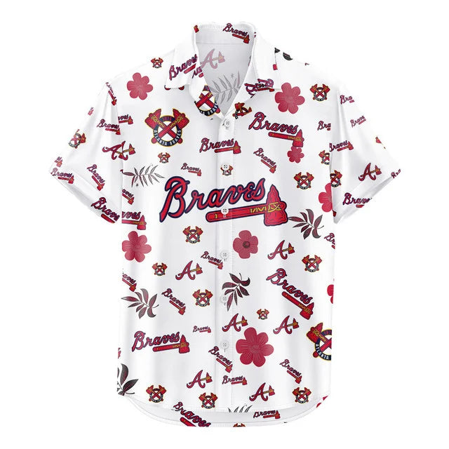 LIMITED EDITION - NEW CUSTOMIZED MLB09 ABS ATLANTA BRAVES UNISEX HAWAIIAN SHIRT & SHORTS SET