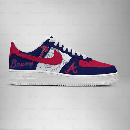 LIMITED EDITION - NEW CUSTOMIZED MLB09 AT BRAVES AF1 SHOES