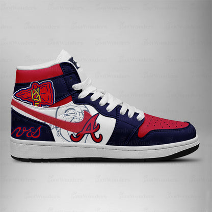 LIMITED EDITION - NEW CUSTOMIZED MLB09 ABS ATLANTA BRAVES AIR JORDAN SNEAKERS