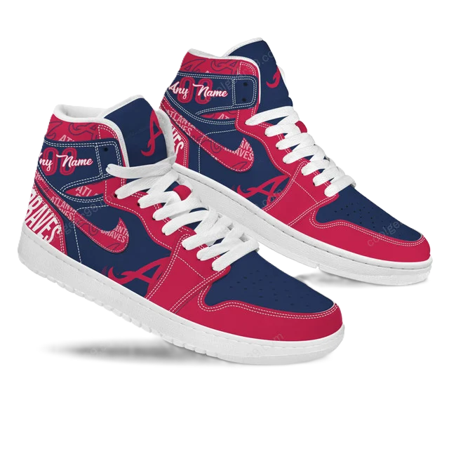 LIMITED EDITION - NEW CUSTOMIZED MLB09 AT BRAVES AIR JORDAN SNEAKERS