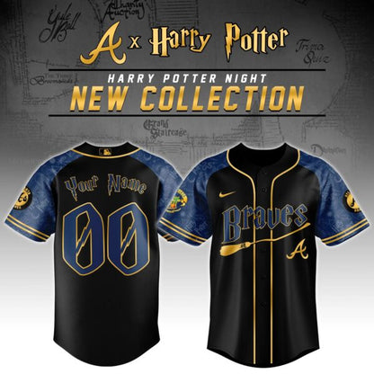 LIMITED EDITION - NEW CUSTOMIZED MLB09 ABS ATLANTA BRAVES x HARRY POTTER BASEBALL JERSEY