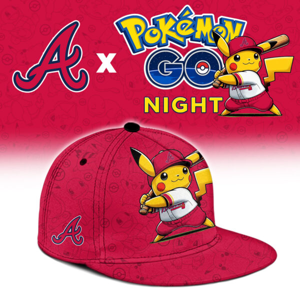 LIMITED EDITION - NEW CUSTOMIZED MLB09 ABS ATLANTA BRAVES x POKEMON BASEBALL JERSEY & CAP