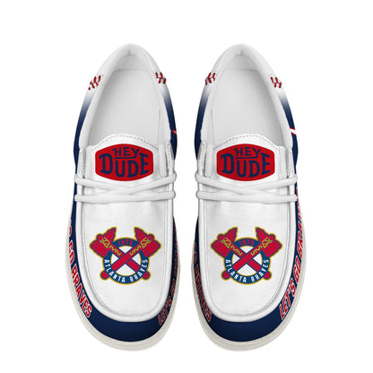LIMITED EDITION - NEW CUSTOMIZED MLB09 ABS ATLANTA BRAVES LOAFER SHOES