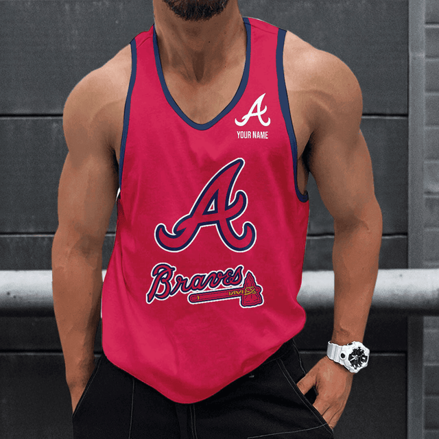 LIMITED EDITION - NEW CUSTOMIZED MLB09 ATLANTA BRAVES UNISEX TANK TOP