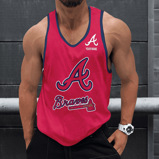 LIMITED EDITION - NEW CUSTOMIZED MLB09 ATLANTA BRAVES UNISEX TANK TOP