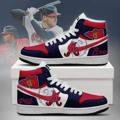 LIMITED EDITION - NEW CUSTOMIZED MLB09 ABS ATLANTA BRAVES AIR JORDAN SNEAKERS