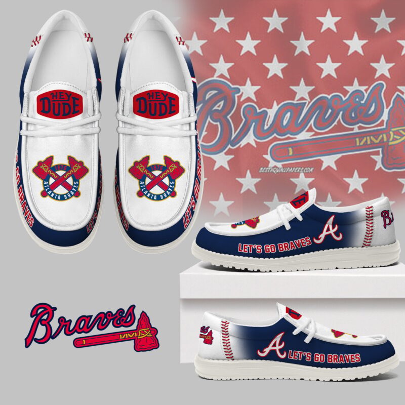 LIMITED EDITION - NEW CUSTOMIZED MLB09 ABS ATLANTA BRAVES LOAFER SHOES