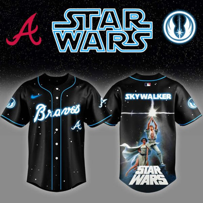 LIMITED EDITION - NEW CUSTOMIZED MLB09 AT BRAVES x STAR WARS BASEBALL JERSEY