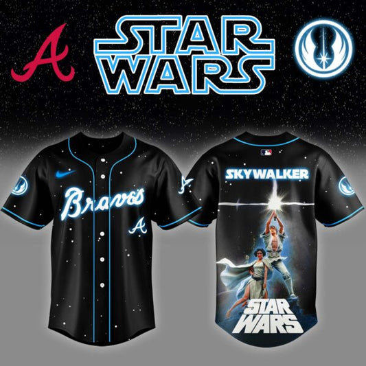 LIMITED EDITION - NEW CUSTOMIZED MLB09 AT BRAVES x STAR WARS BASEBALL JERSEY