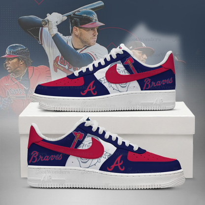 LIMITED EDITION - NEW CUSTOMIZED MLB09 AT BRAVES AF1 SHOES