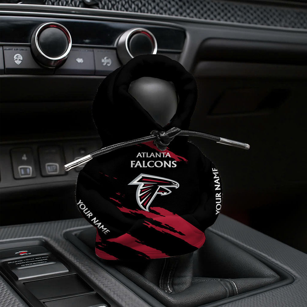LIMITED EDITION - NEW CUSTOMIZED NFL18 ATF ATLANTA FALCONS CAR HOODIE SHIFT KNOB COVER