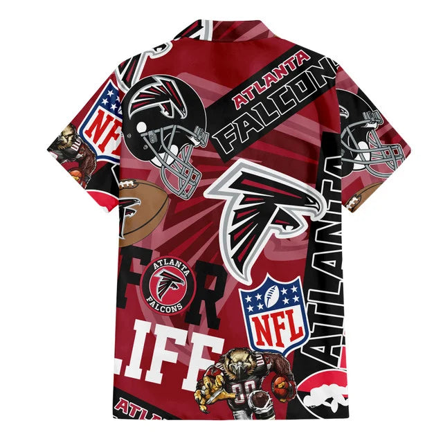 LIMITED EDITION - NEW CUSTOMIZED NFL18 ATF ATLANTA FALCONS UNISEX HAWAIIAN SHIRT & SHORTS SET
