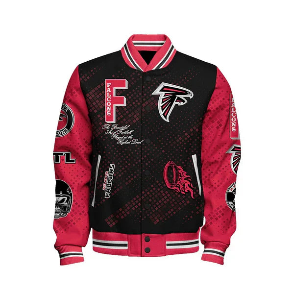 LIMITED EDITION - NEW CUSTOMIZED NFL18 ATF ATLANTA FALCONS SATIN VARSITY JACKET & BASEBALL JACKET