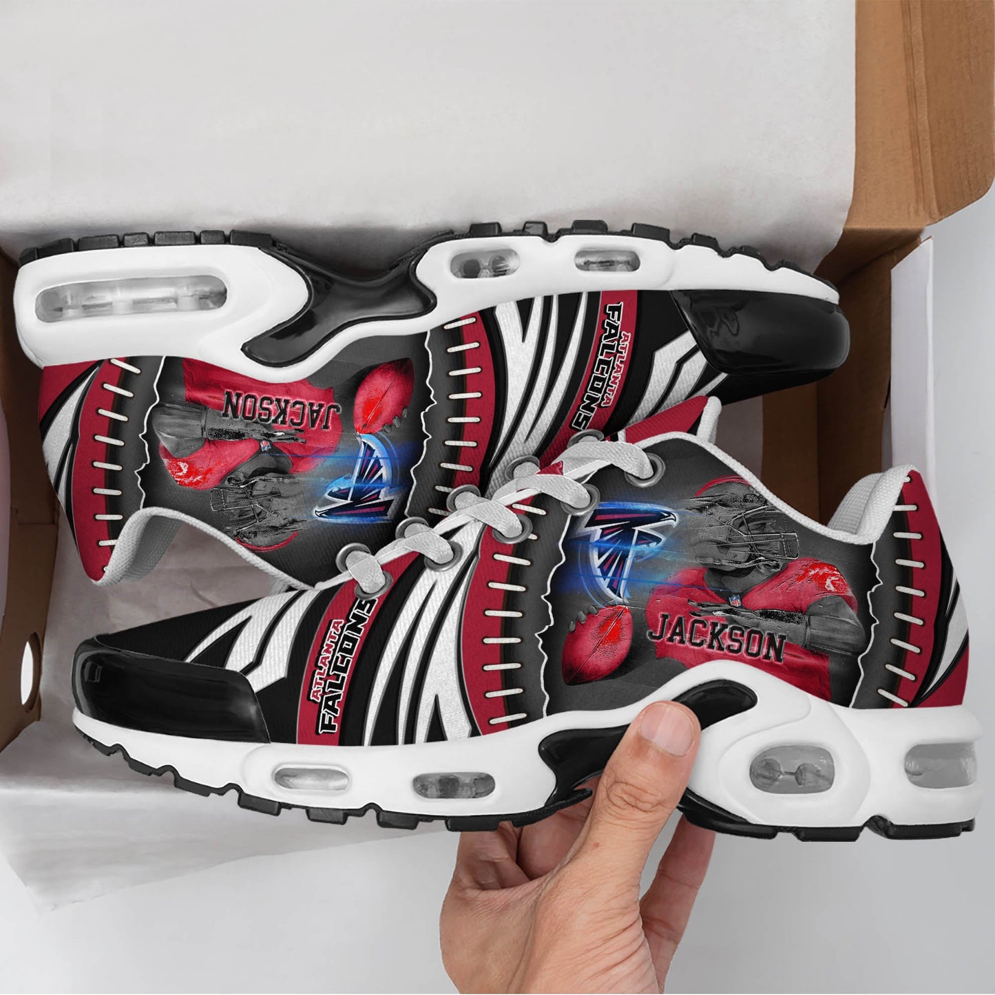 LIMITED EDITION - NEW CUSTOMIZED NFL18 ATF ATLANTA FALCONS UNISEX AIR MAX PLUS SNEAKERS