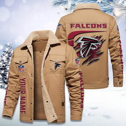 LIMITED EDITION - NEW CUSTOMIZED NFL18 ATF ATLANTA FALCONS FLEECE JACKET