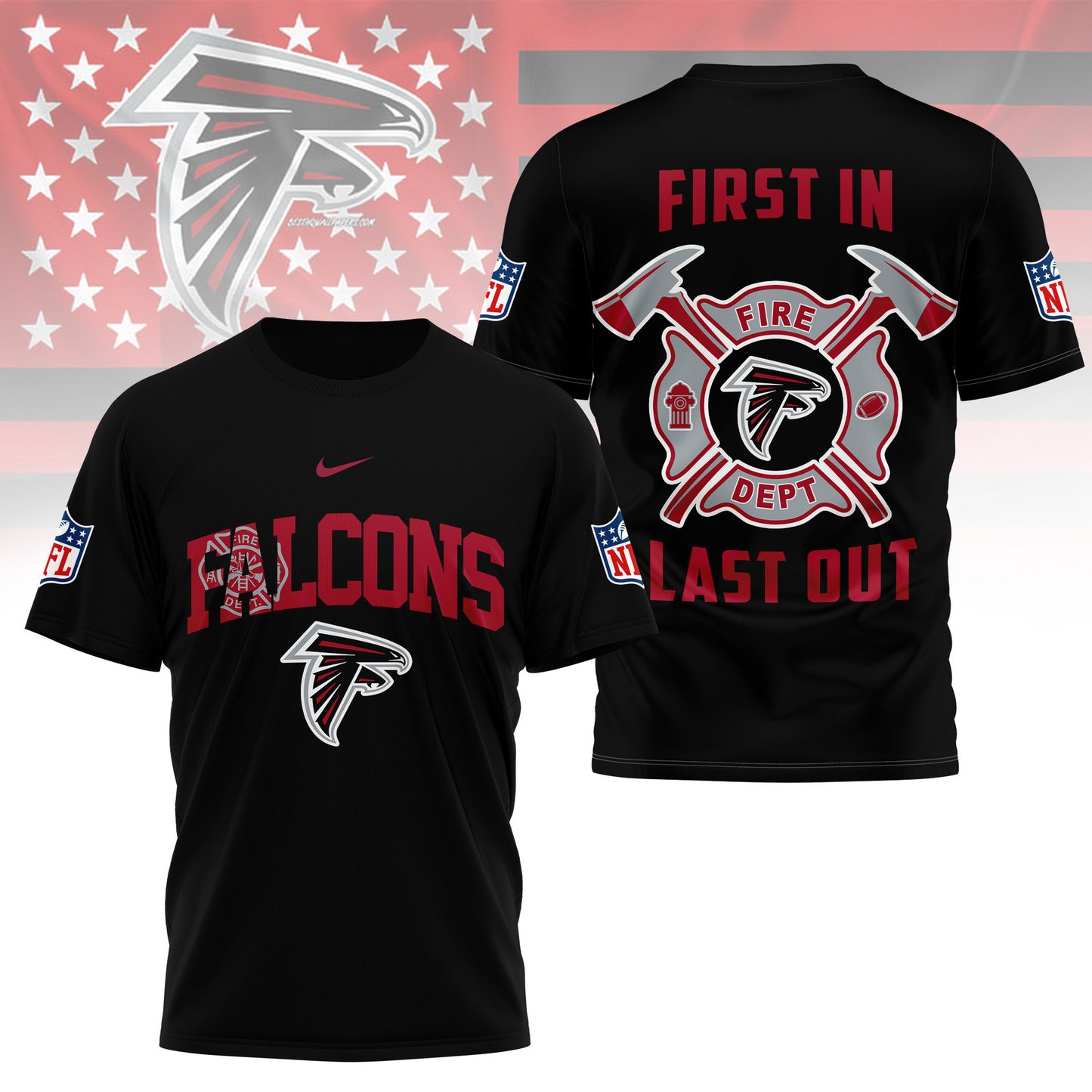LIMITED EDITION - NEW CUSTOMIZED NFL18 ATF ATLANTA FALCONS T-SHIRT | MULTIPLE COLORS AVAILABLE