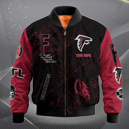 LIMITED EDITION - NEW CUSTOMIZED NFL18 ATF ATLANTA FALCONS SATIN VARSITY JACKET & LONG PANTS