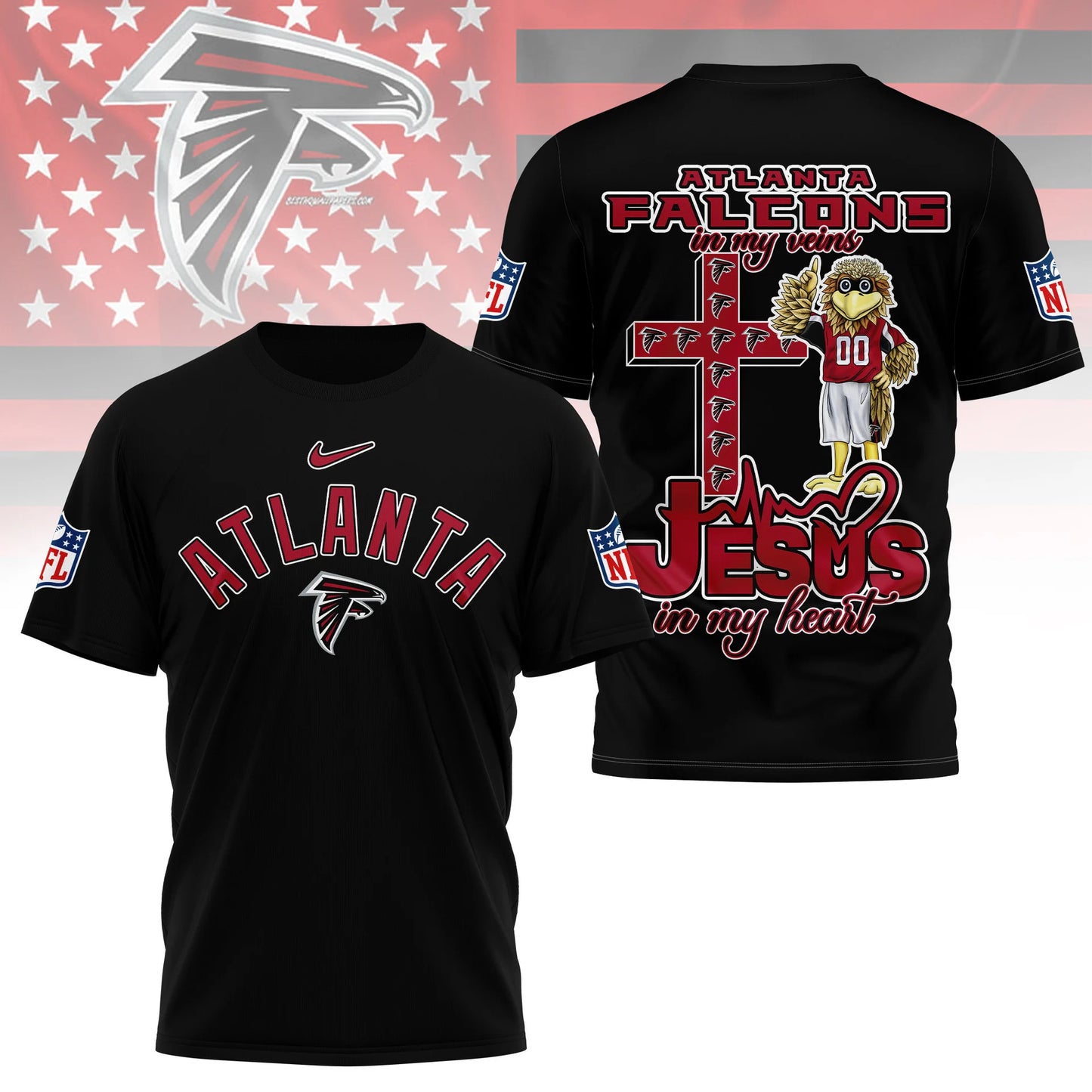 LIMITED EDITION - NEW CUSTOMIZED NFL18 ATF ATLANTA FALCONS T-SHIRT | MULTIPLE COLORS AVAILABLE