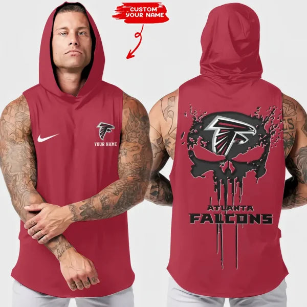 LIMITED EDITION - NEW CUSTOMIZED NFL18 ATF ATLANTA FALCONS HOODED TANK TOP