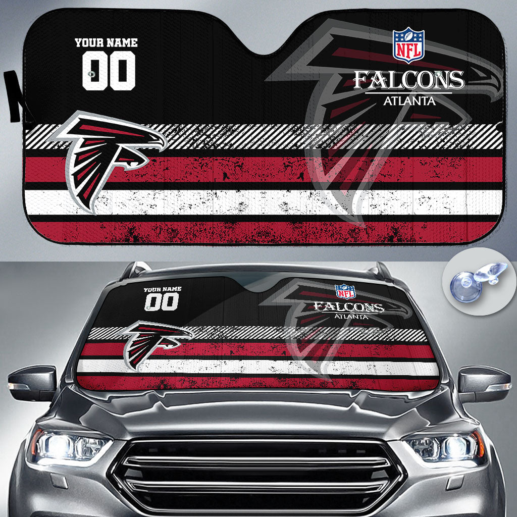LIMITED EDITION - NEW CUSTOMIZED NFL18 ATF ATLANTA FALCONS AUTO WINDSHIELD SHADE