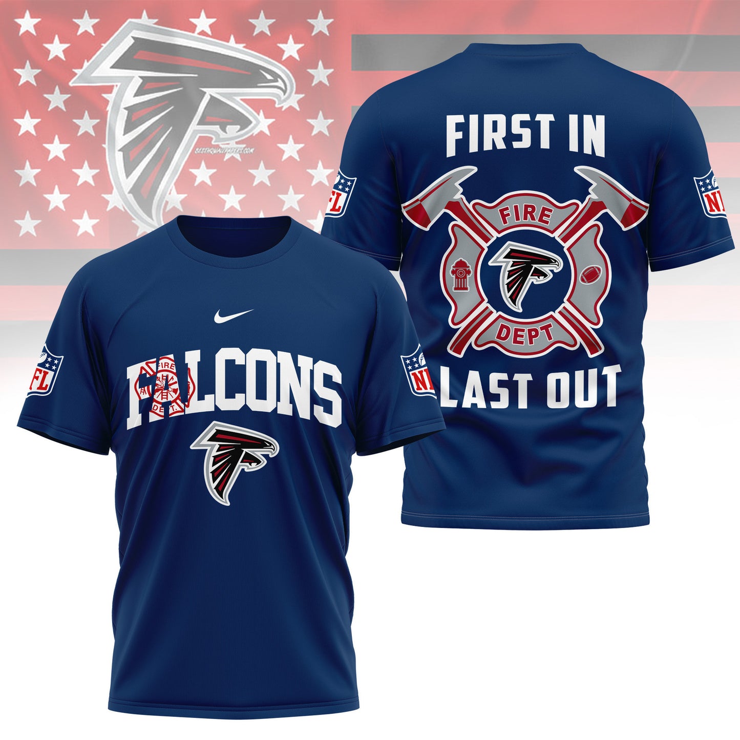 LIMITED EDITION - NEW CUSTOMIZED NFL18 ATF ATLANTA FALCONS T-SHIRT | MULTIPLE COLORS AVAILABLE