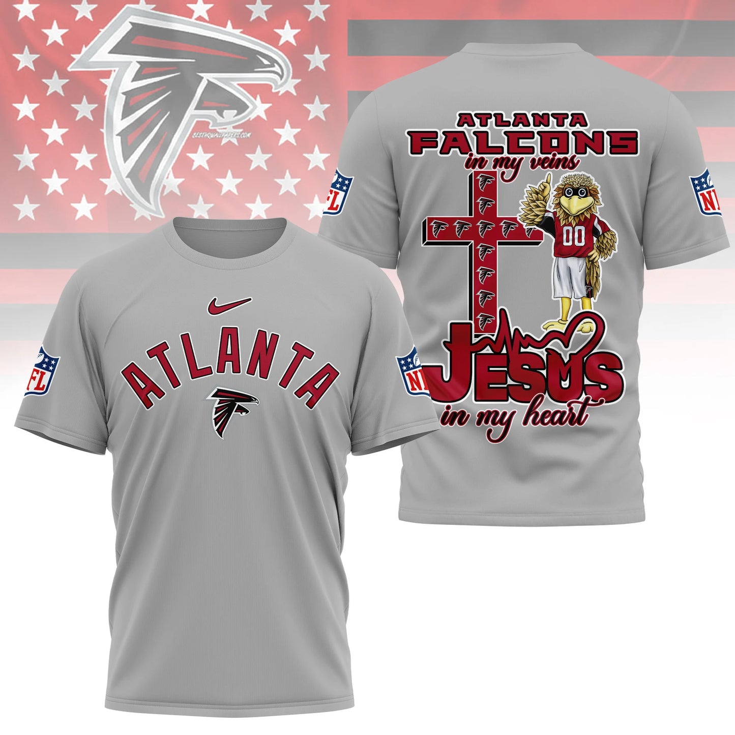 LIMITED EDITION - NEW CUSTOMIZED NFL18 ATF ATLANTA FALCONS T-SHIRT | MULTIPLE COLORS AVAILABLE