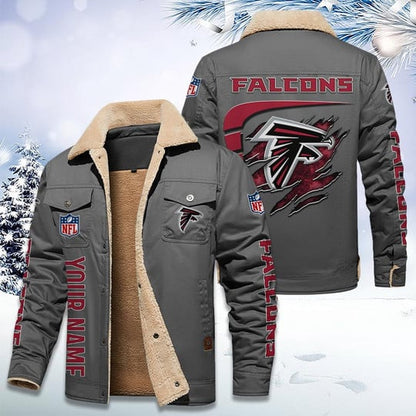 LIMITED EDITION - NEW CUSTOMIZED NFL18 ATF ATLANTA FALCONS FLEECE JACKET