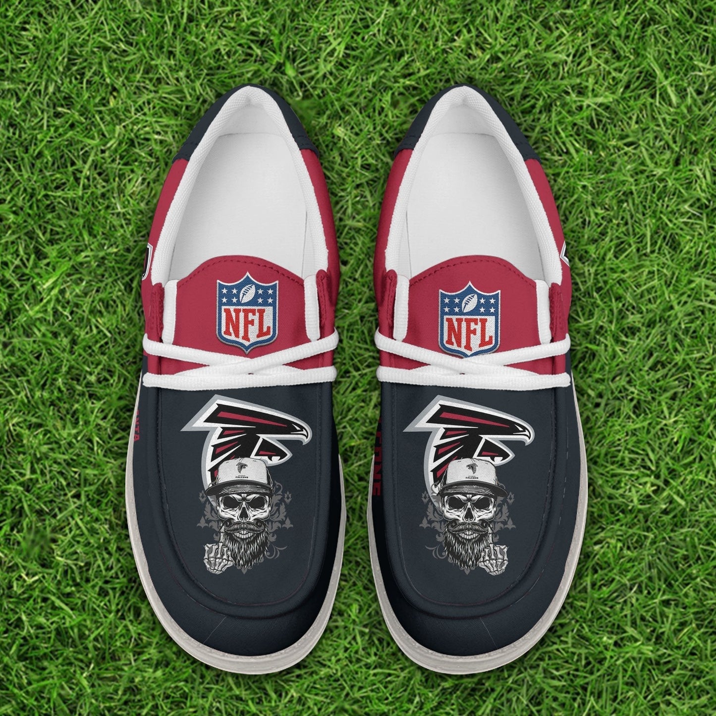 LIMITED EDITION - NEW CUSTOMIZED NFL18 ATF ATLANTA FALCONS LOAFER SHOES