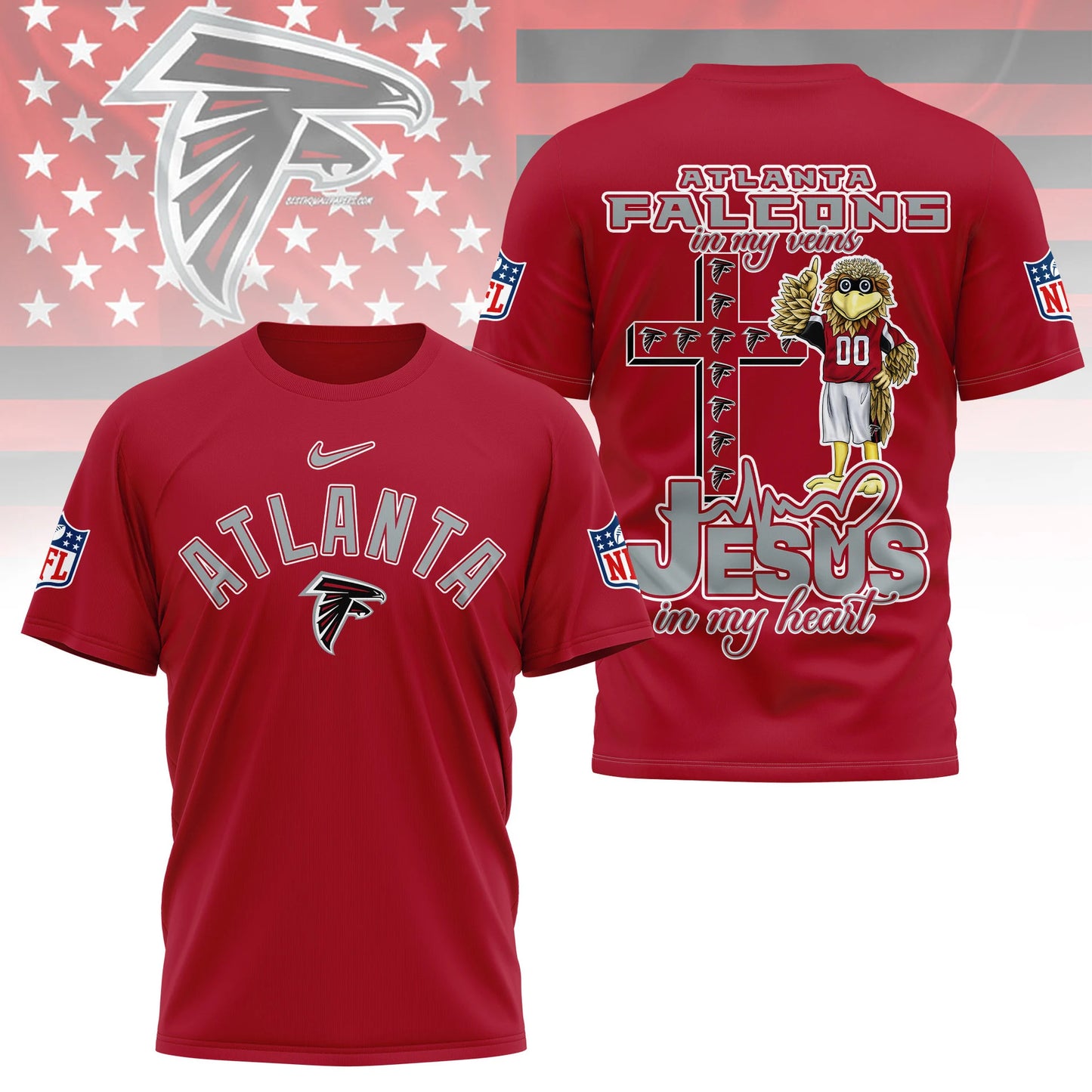 LIMITED EDITION - NEW CUSTOMIZED NFL18 ATF ATLANTA FALCONS T-SHIRT | MULTIPLE COLORS AVAILABLE