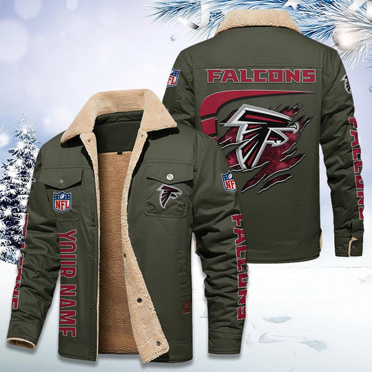 LIMITED EDITION - NEW CUSTOMIZED NFL18 ATF ATLANTA FALCONS FLEECE JACKET