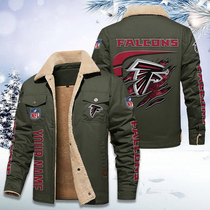 LIMITED EDITION - NEW CUSTOMIZED NFL18 ATF ATLANTA FALCONS FLEECE JACKET